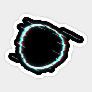 Glitch Circle Sticker